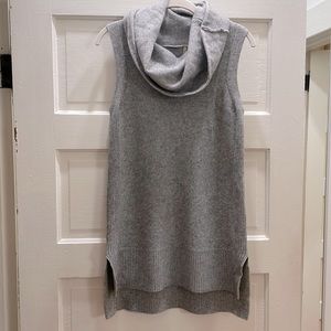 Elie Tahari wool/cashmere sleeveless cowl neck sweater tunic.